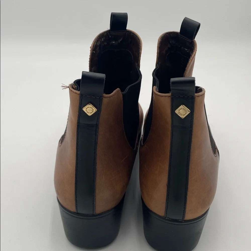 Cole haan Weatherproof Brown women 8B Leather Boots pull on casual office Y2K